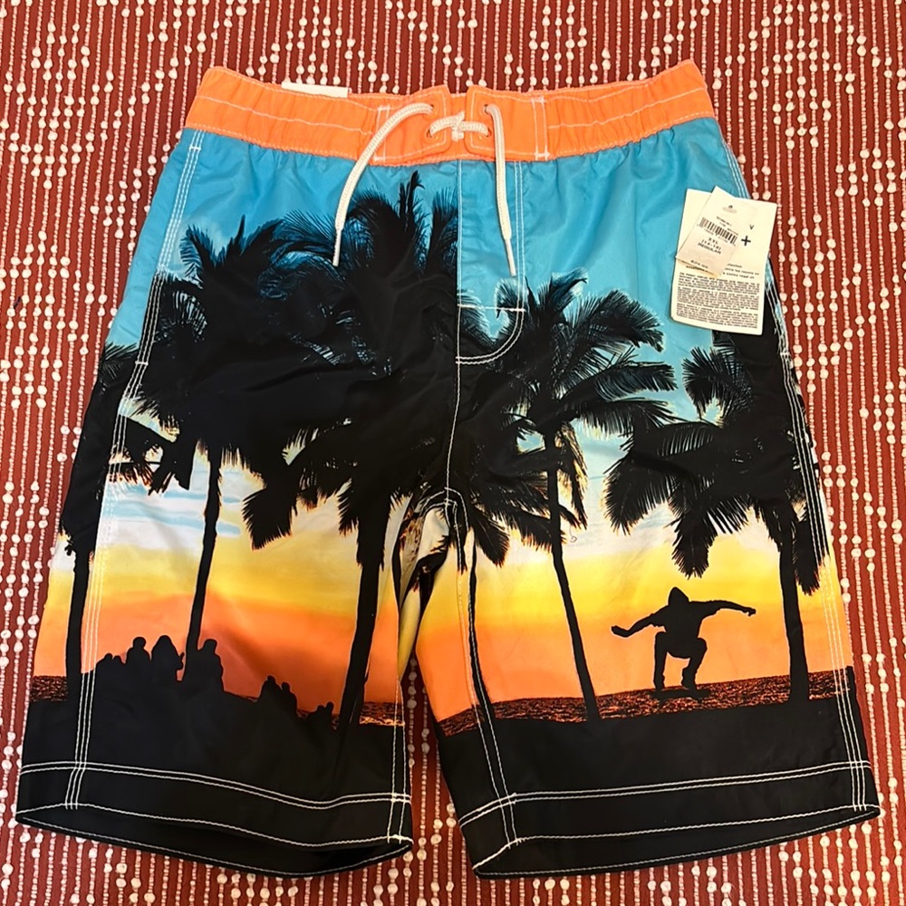 Boys Sunset Beach Swim Board Shorts NWT